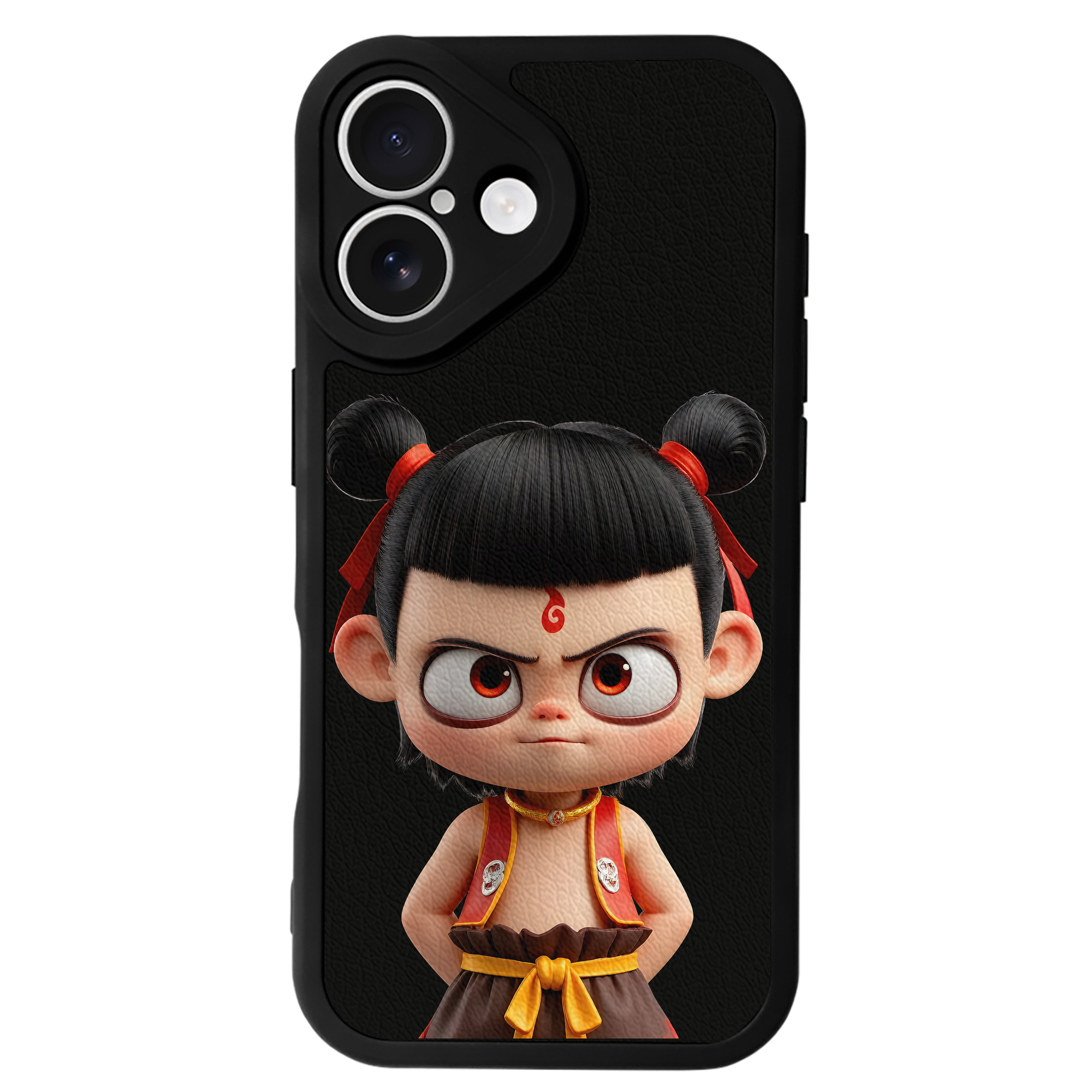 （画像用） Ne Zha 2 ナタ 魔童の大暴れ 【iPhone 16シリーズ対応】シリコンスマホケース（レザー調） 材質：シリコン